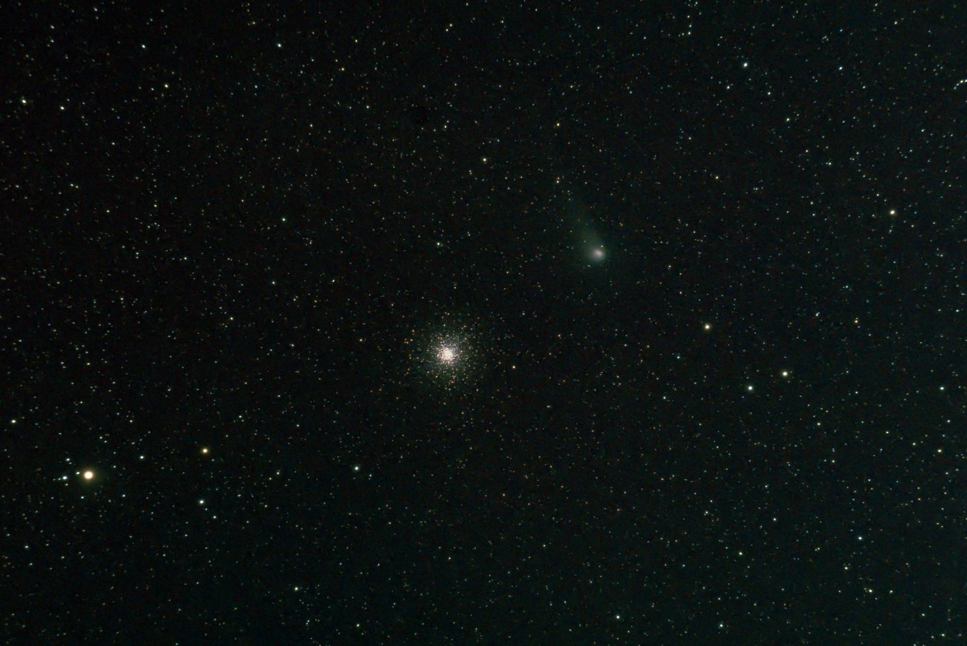 M10 and comet C2017 K2 Panstarr,